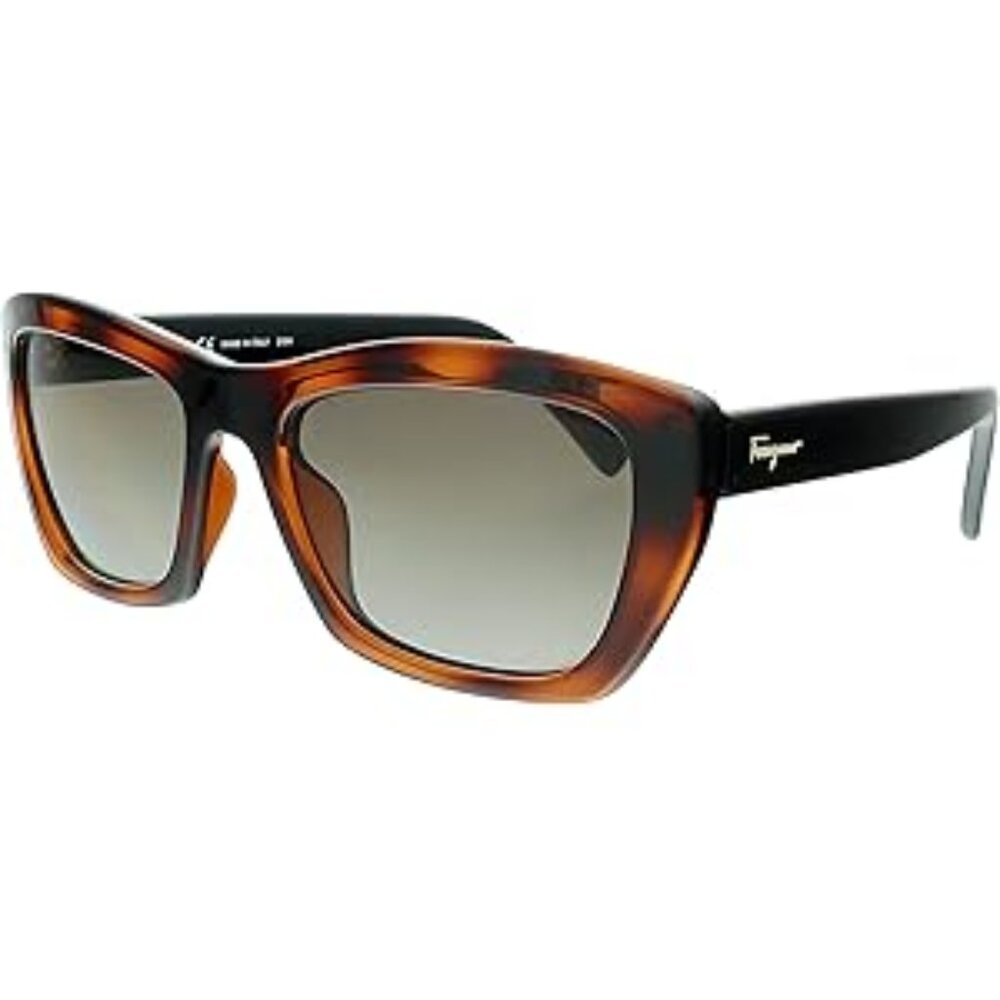 Salvatore Ferragamo 55mm Tortoise Rectangle Cat-Eye Sunglasses